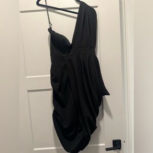 Fashion to Figure Black One Shoulder Dress